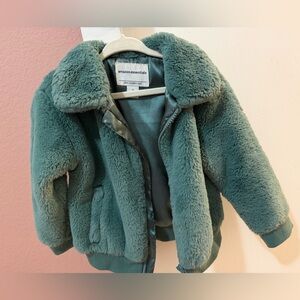 Amazon Essentials Toddler' Teal Faux Fur Coat